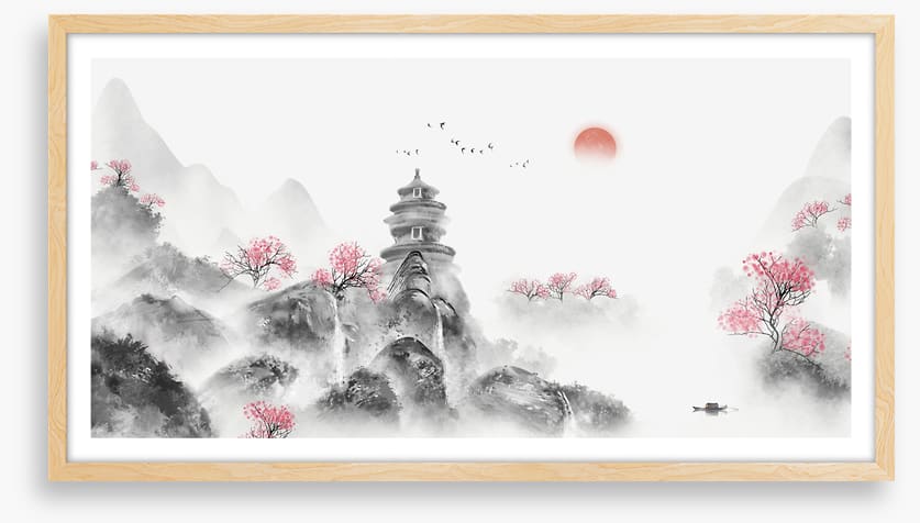Spring sunrise pagoda