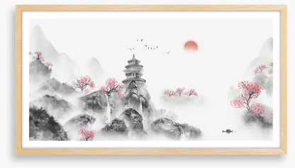 Spring sunrise pagoda