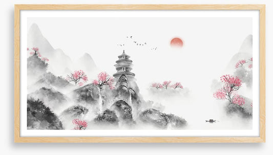 Spring sunrise pagoda