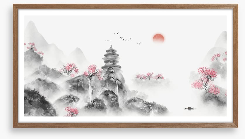 Spring sunrise pagoda