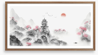 Spring sunrise pagoda