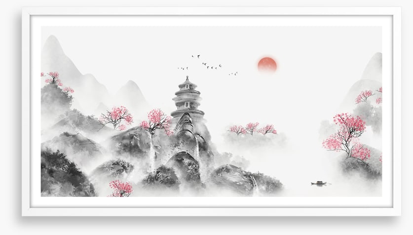 Spring sunrise pagoda