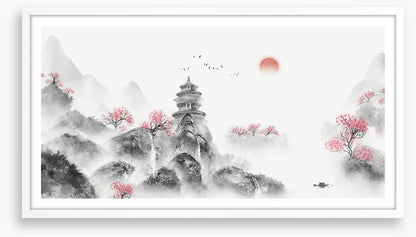 Spring sunrise pagoda