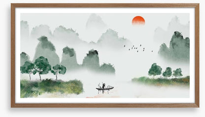 Fishing in the mist