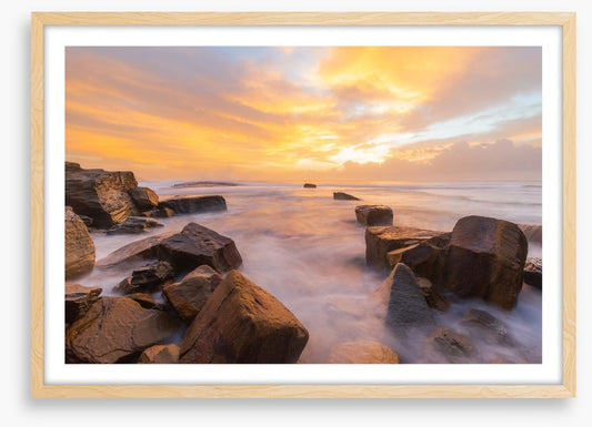 Sea stone sunrise