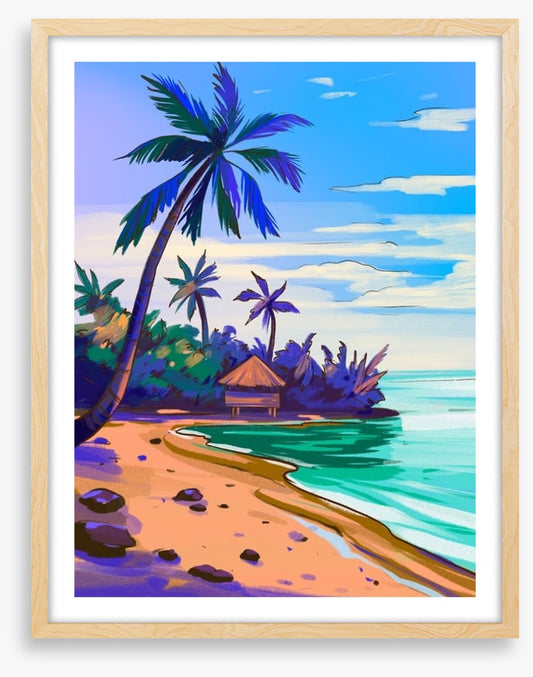 Blue sky beach