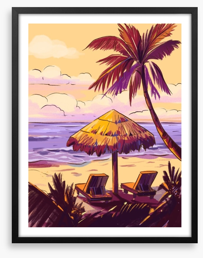 Golden sky beach