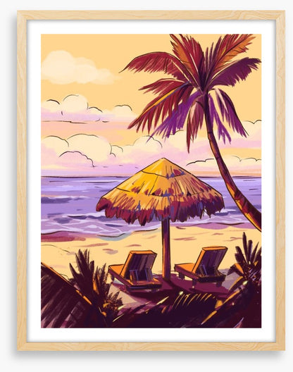 Golden sky beach