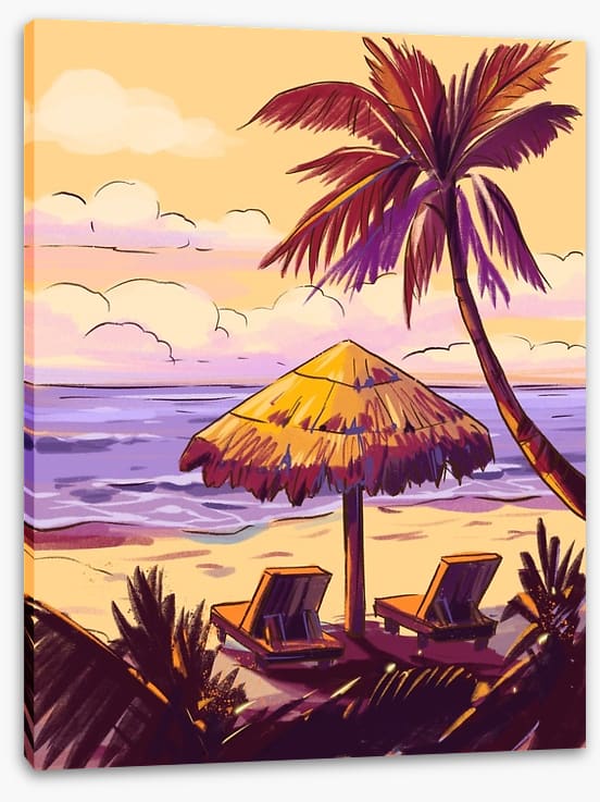 Golden sky beach