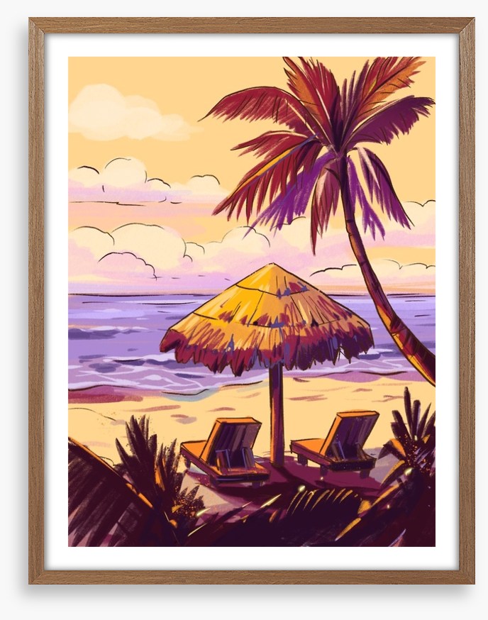 Golden sky beach
