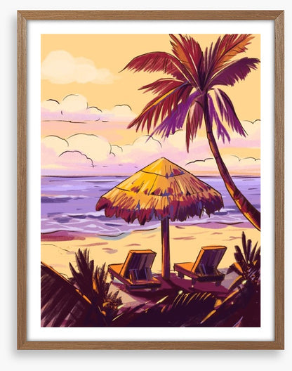 Golden sky beach