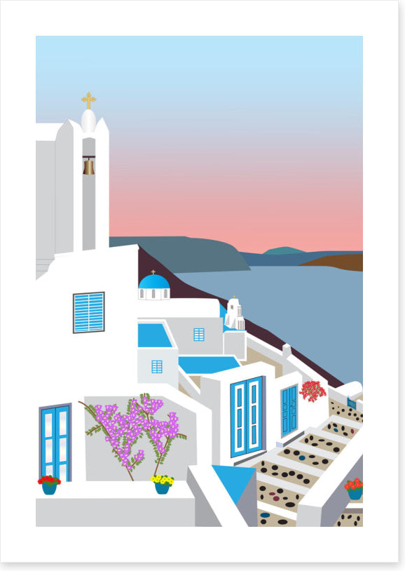 Greek island sunset