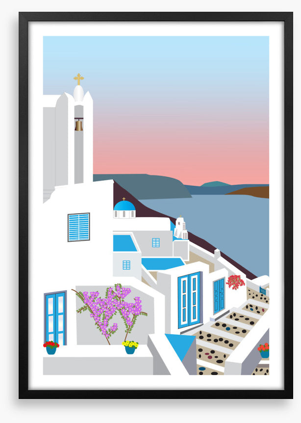Greek island sunset