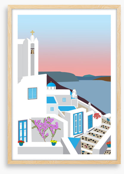 Greek island sunset