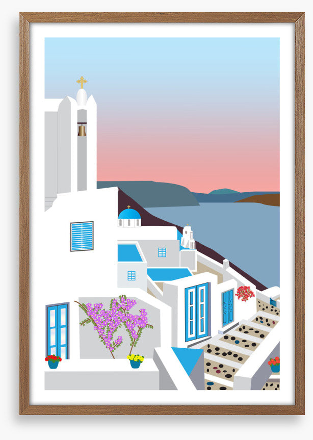 Greek island sunset