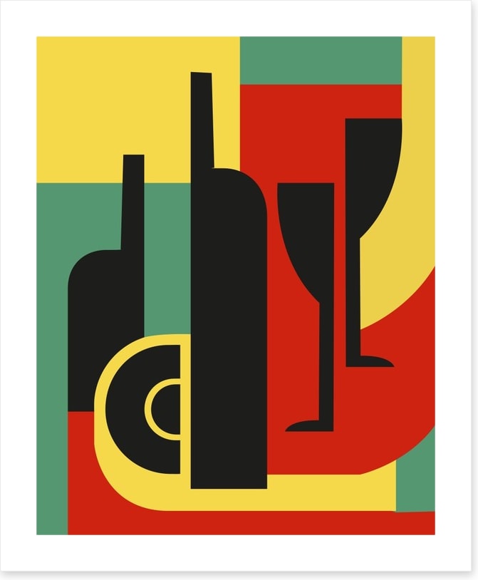 Bottle and glass