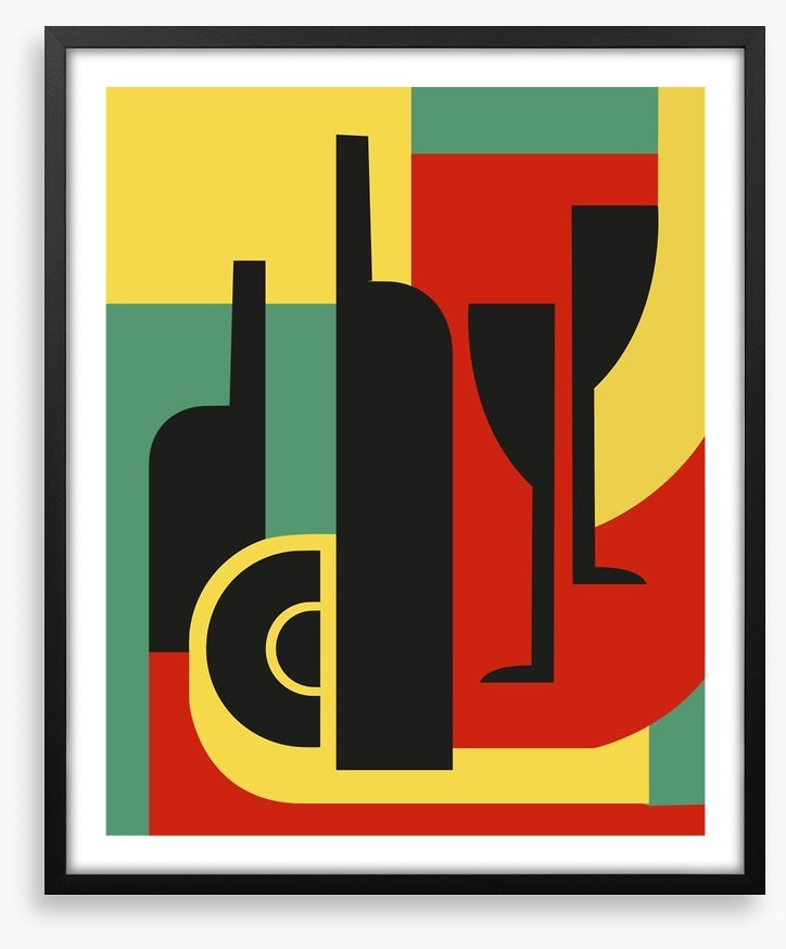 Bottle and glass