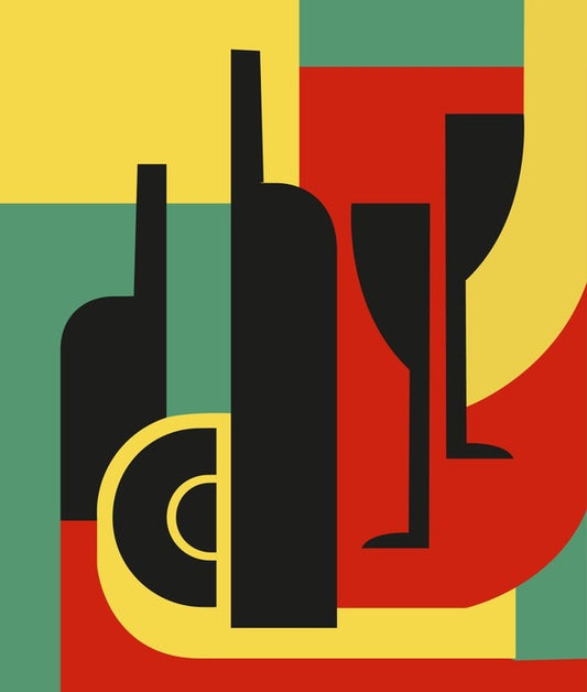 Bottle and glass
