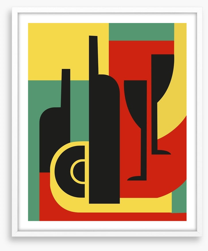 Bottle and glass