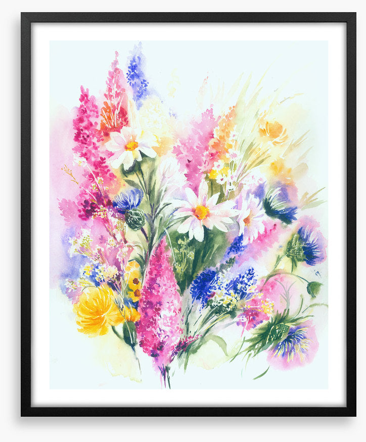 Soft sky wildflowers
