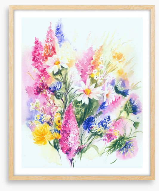 Soft sky wildflowers