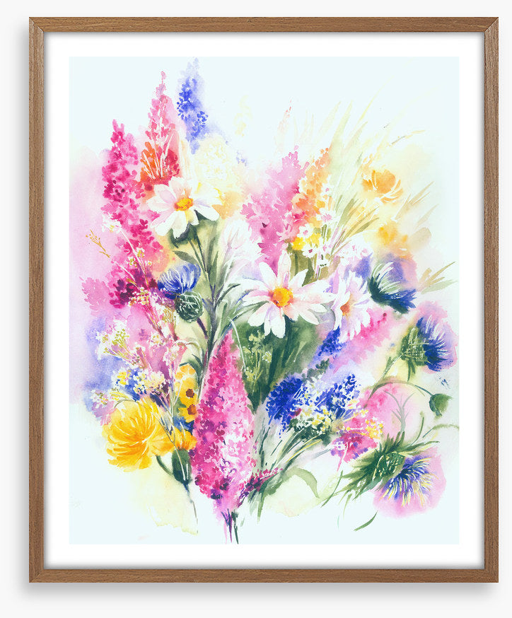 Soft sky wildflowers