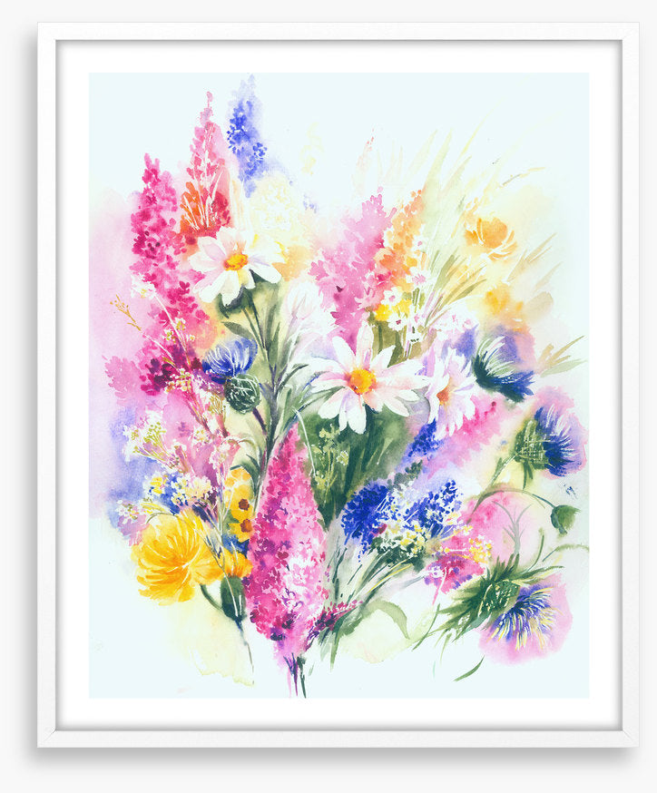 Soft sky wildflowers