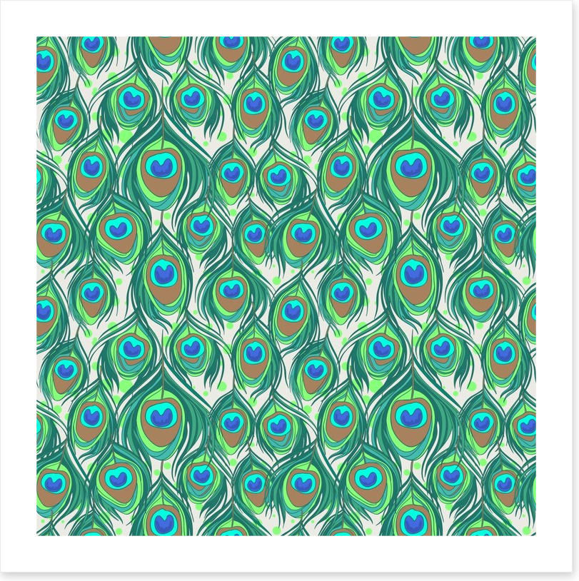 Peacock feathers