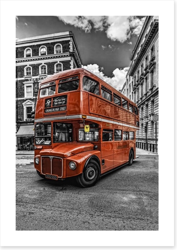 Bitonal double decker bus, London