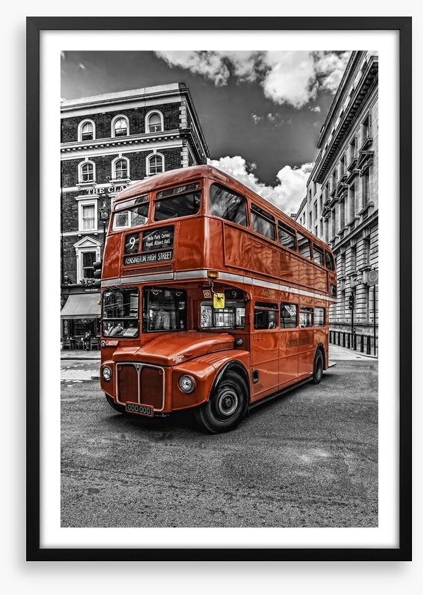 Bitonal double decker bus, London