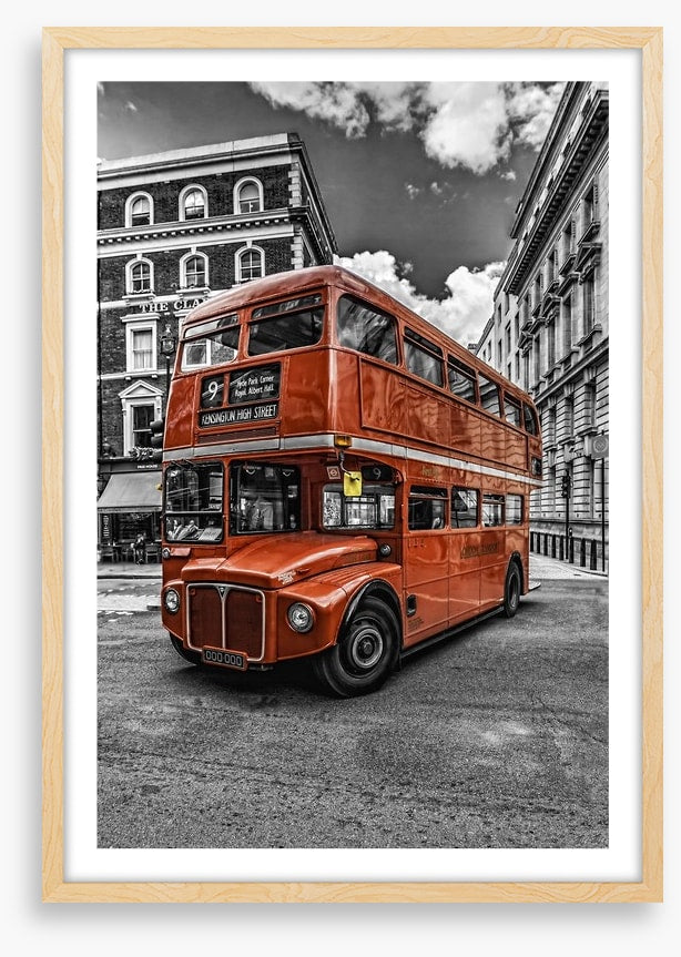 Bitonal double decker bus, London