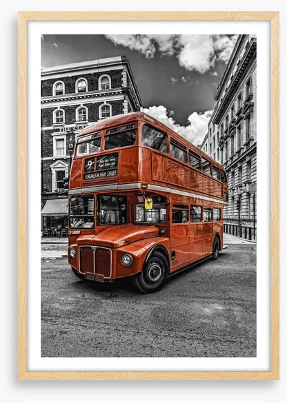 Bitonal double decker bus, London