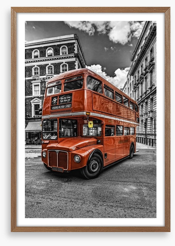 Bitonal double decker bus, London