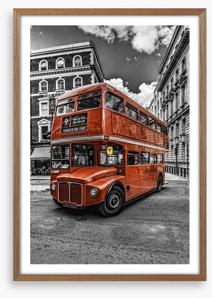 Bitonal double decker bus, London