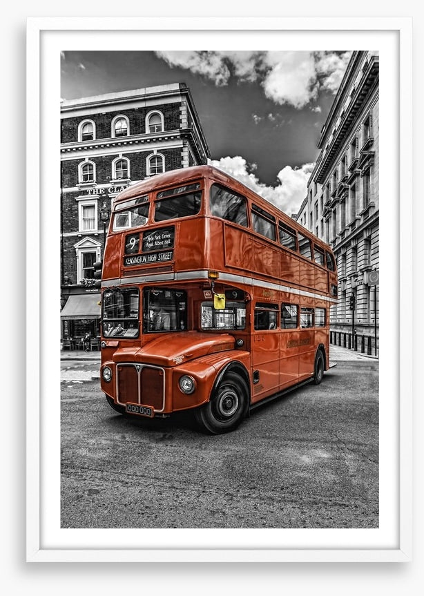 Bitonal double decker bus, London
