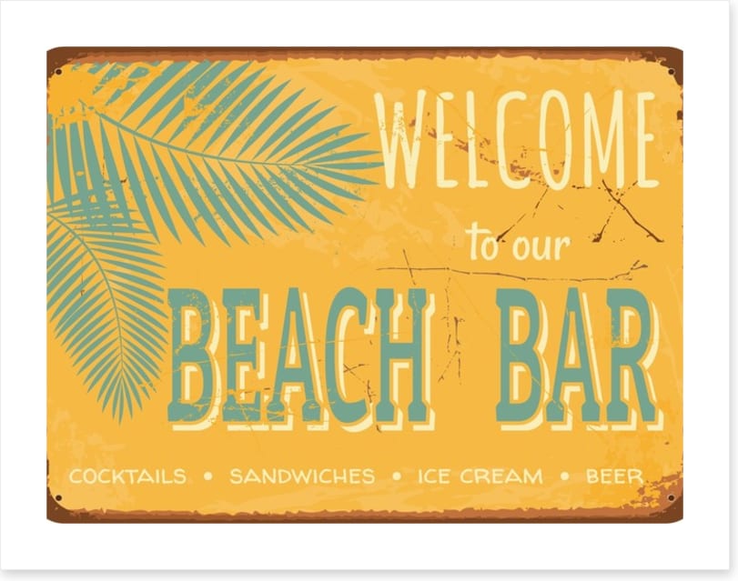 Vintage beach bar