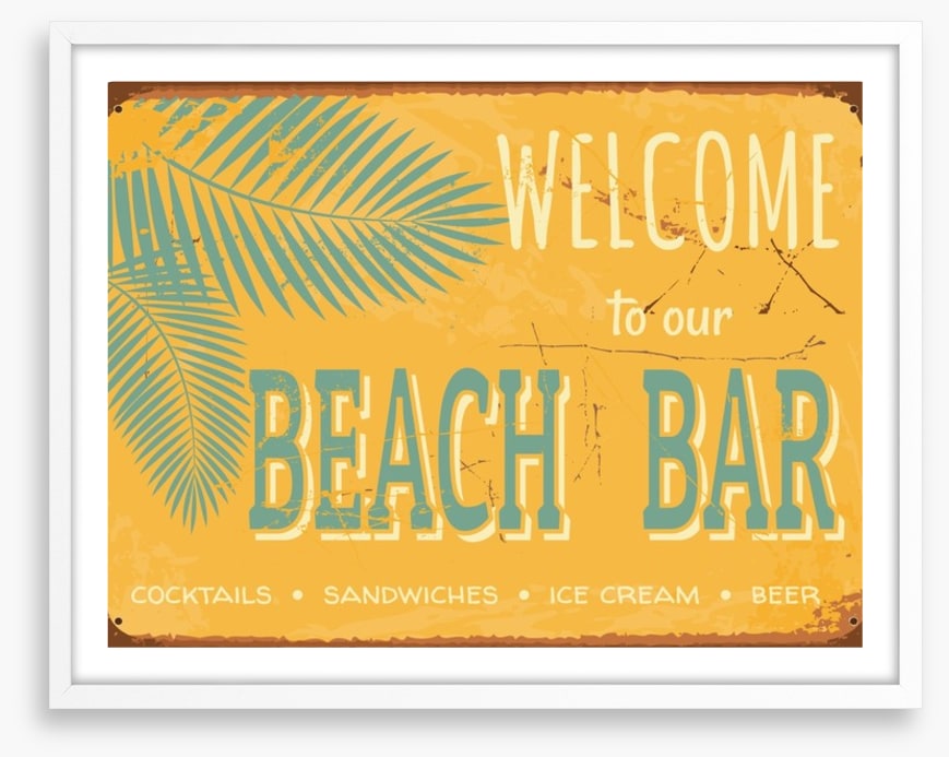Vintage beach bar