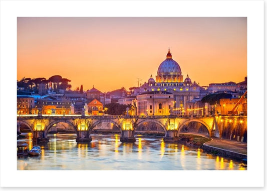 St. Peter's cathedral at night, Rome