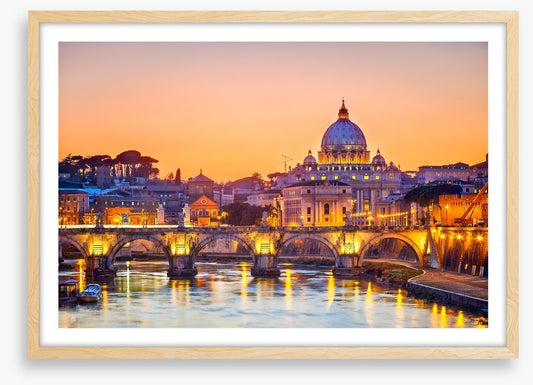 St. Peter's cathedral at night, Rome