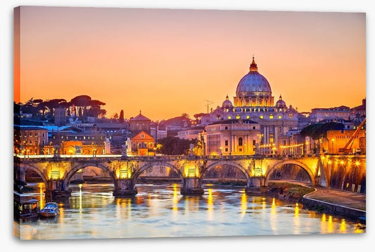 St. Peter's cathedral at night, Rome