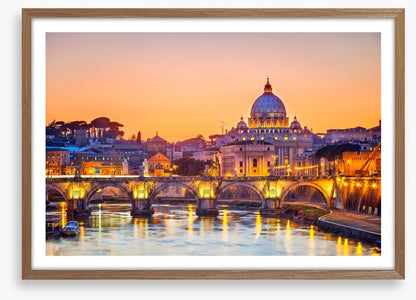 St. Peter's cathedral at night, Rome