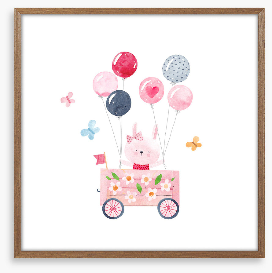 Pink balloon wagon
