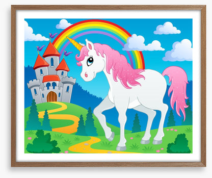Rainbow castle unicorn