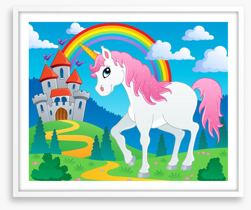 Rainbow castle unicorn