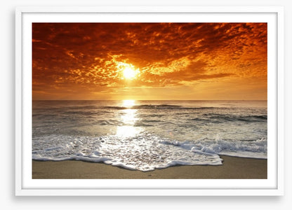 Fiery sunset over the sea