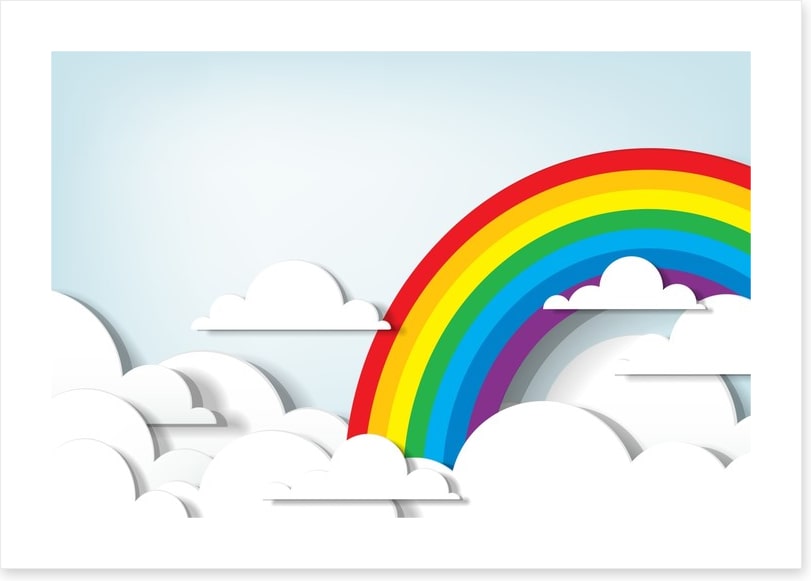 Rainbow clouds