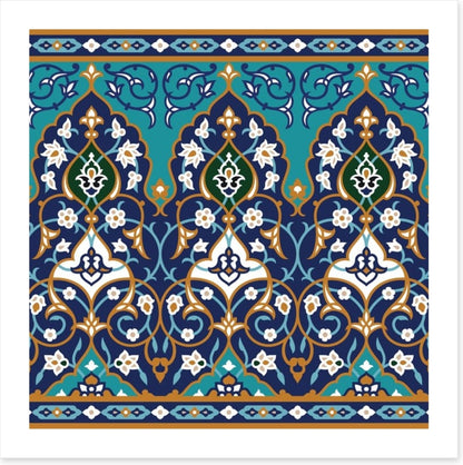 Islamic flower border