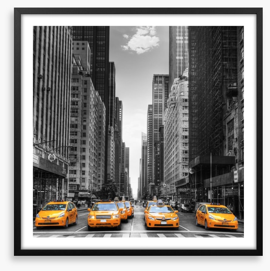 Yellow taxi avenue