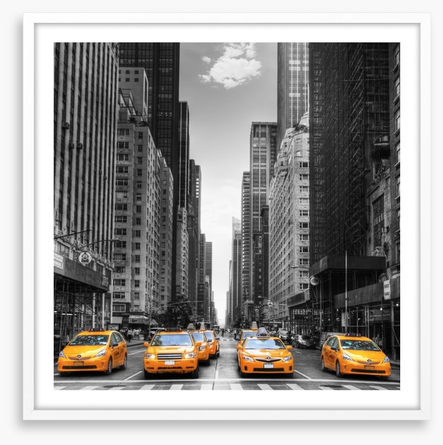 Yellow taxi avenue