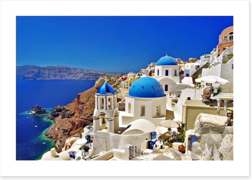Santorini caldera coast